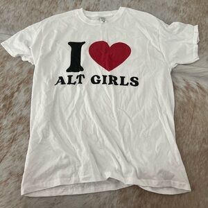 I heart alt girls white tee